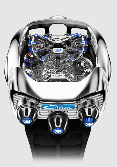 (image for) Jacob & Co bugatti chiron tourbillon POLISHED TITANIUM Replica Watch BU200.20.AQ.AA.A